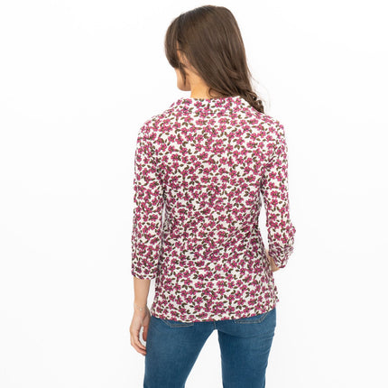 Seasalt Pink Wavecrest Blouse 3/4 Sleeve Tops-Quality Brands Outlet-