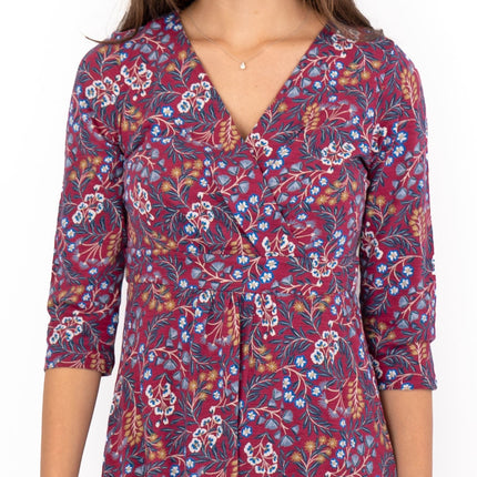 Seasalt Red Floral Chacewater Jersey Midi Dress-Quality Brands Outlet-
