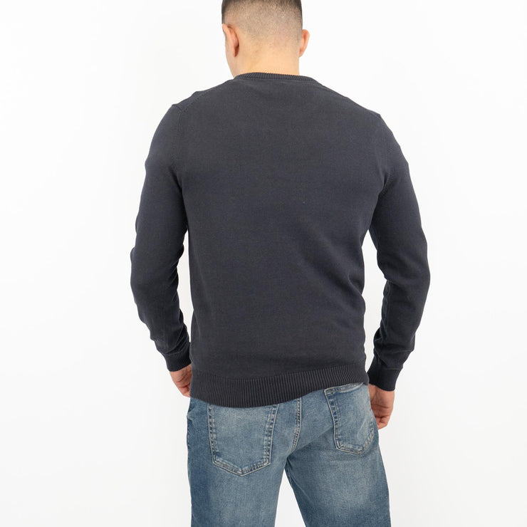 Crew Clothing Mens Knitted Jumper Long Sleeve Navy - Quality Brands Outlet