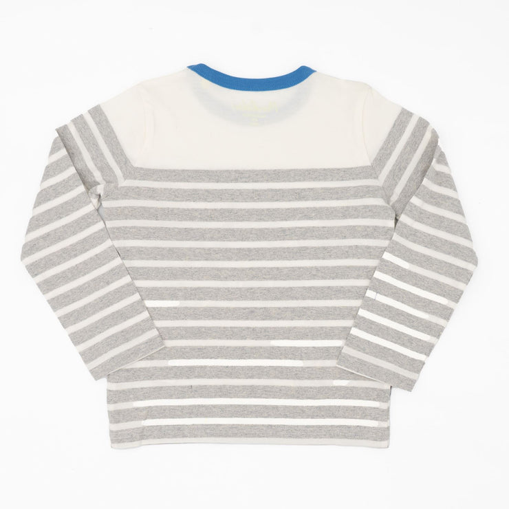 Mini Boden Boys Gresy Striped T-Shirts Long Sleeve Tops - Quality Brands Outlet