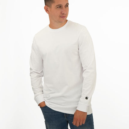 Long Sleeve T-shirt Essential White Tops-Quality Brands Outlet-