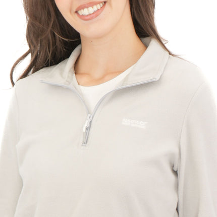 Regatta Light Grey Sweethart Zip Neck Fleece-Quality Brands Outlet-