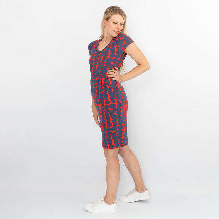 White Stuff Red Navy Jersey Dresses - Quality Brands Outlet