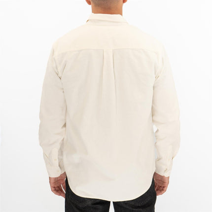 Premium Brand Shirt Ivory Fine Cord Long Sleeve-Quality Brands Outlet-