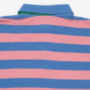 Mini Boden Boys Blue Striped Casual Short Sleeve Polo Shirts