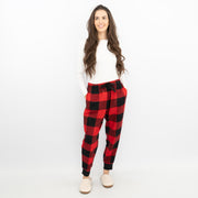 Old Navy Gap Womens Red Tartan Jogger Style Pyjama Bottoms Elasticated Waist PJ Trousers
