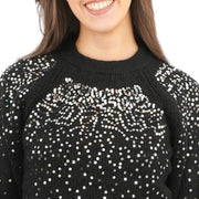 M&S Black Sequin Sparkle Jumper - Quality Brands Outlet