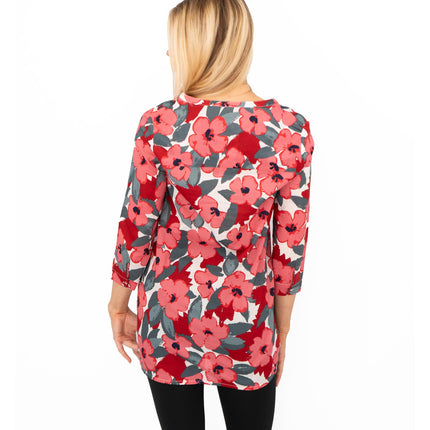 Seasalt Womens Tunic Pink Floral Aventurier in Coastal Chalk Bloom-Quality Brands Outlet-