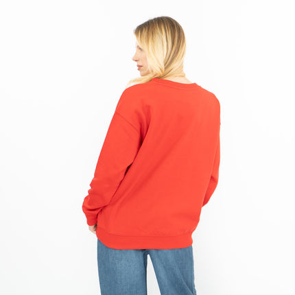 New Look Womens Red Oversized Sweatshirt Tops