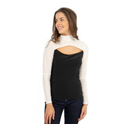 Karen Millen Peep Hole Black & White Long Sleeve Jersey Tops