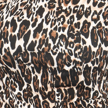 Karen Millen Short Sleeve Brown Leopard Print Top-Quality Brands Outlet-