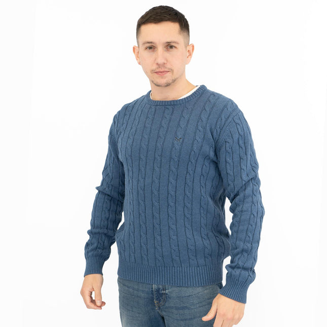 Crew Clothing Mens Oarsmen Midweight Cable Knit Jumper-Quality Brands Outlet-