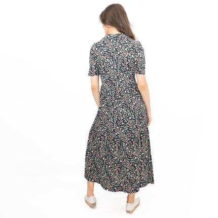 Seasalt Grey Priddacombe Short Sleeve Midi Dress-Quality Brands Outlet-