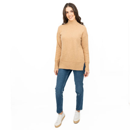 Nobodys Child Longline Jumper Funnel Neck Supersoft Camel-Quality Brands Outlet-