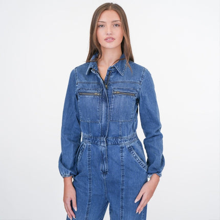 M&S Denim Blue Utility Jumpsuits-Quality Brands Outlet-