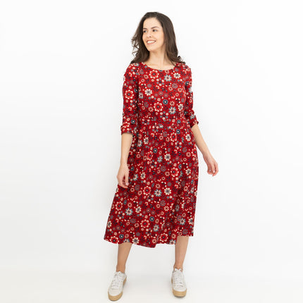 Seasalt Folksy Floral Dahlia Forestry Dress-Quality Brands Outlet-
