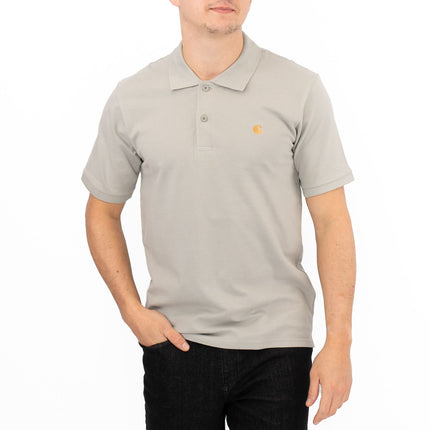 Premium Brand Mens Polo Shirt Chase Pique Cotton Grey-Quality Brands Outlet-