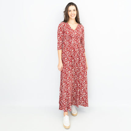 Seasalt Maggie Maxi Dress Berry Gathering Red-Quality Brands Outlet-