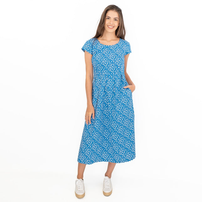 Seasalt Before Now Blue Boat Midi Dress-Quality Brands Outlet-