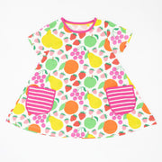 Mini Boden Girls Pink Fruits Short Sleeve Jersey Fun Summer Dresses - Quality Brands Outlet