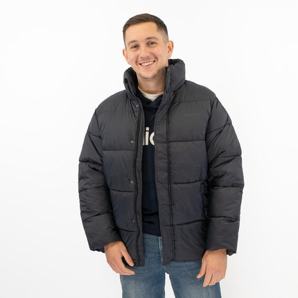 Water Repellent Puffer Jacket Navy Winter Coat