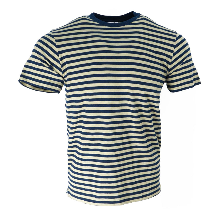 John Lewis Supima Cotton Green Striped T-Shirt Casual Short Sleeve Jersey Tops
