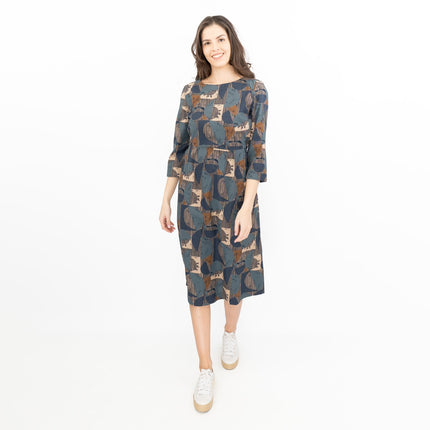 Seasalt Cloudscape Abstract Print Midi Dress-Quality Brands Outlet-