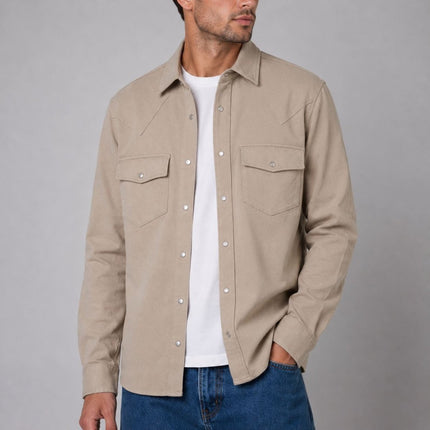Ryan Long Sleeve Jersey Western Shirt – Stone-Quality Brands Outlet-