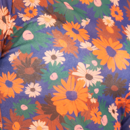Karen Millen Orange Floral Boat Neck Long Sleeve Tops-Quality Brands Outlet-