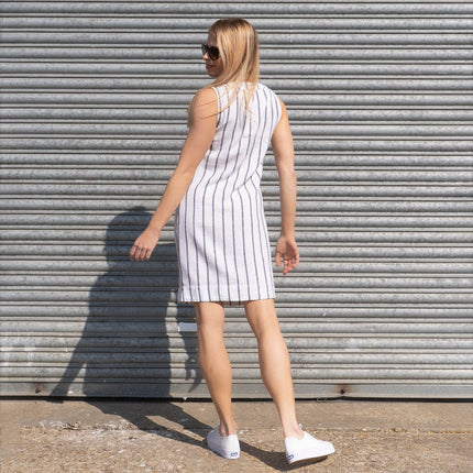 M&S Linen Blend Striped Sleeveless Dress