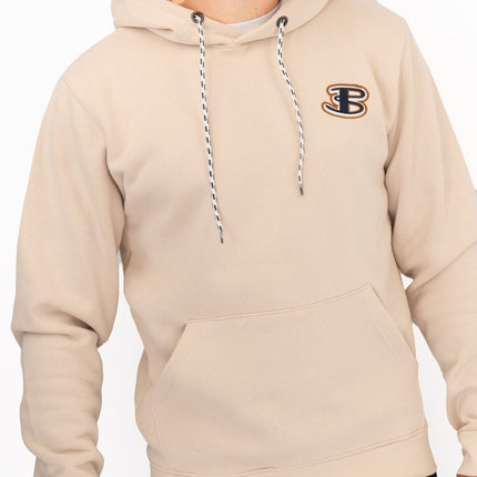 Ben Sherman Mens Logo Hoodie Beige-Quality Brands Outlet-