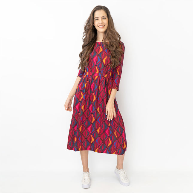Seasalt Forestry Dress Festive Ribbons Red Ship-Quality Brands Outlet-