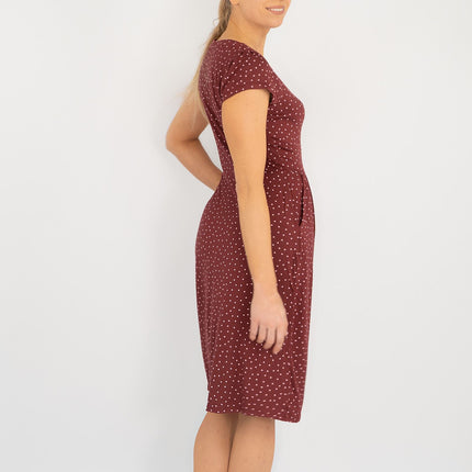 Boden Alberta Jersey Polka Dot Dress-Quality Brands Outlet-