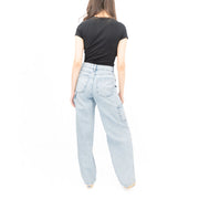 M&S Womens Wide Leg Carpenter Blue Jeans - Quality Brands Outlet