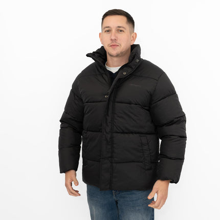 Water Repellent Puffer Jacket Black Winter Coat