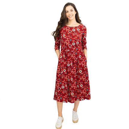 Seasalt Folksy Floral Dahlia Forestry Dress-Quality Brands Outlet-
