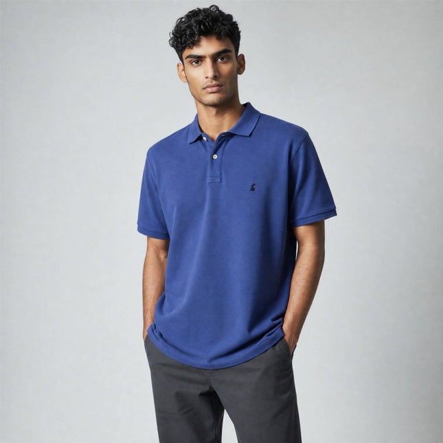 Joules Woody Royal Blue Cotton Pique Polo Shirt - Quality Brands Outlet