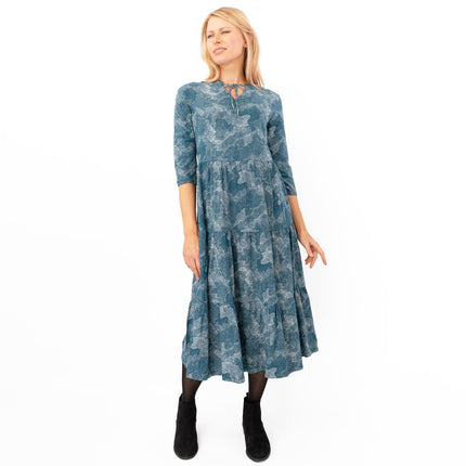 Seasalt Teal Green Sky View Midi Dress-Quality Brands Outlet-