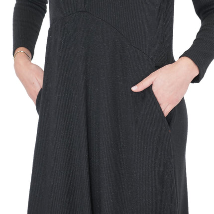 Womens White Stuff Everly Sparkle Jersey Dress Black