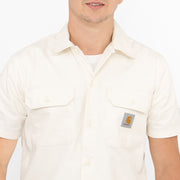 Carhartt WIP Men Master Ivory Short Sleeve Shirts