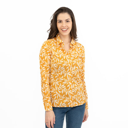Seasalt Womens Larissa Shirt Yellow Leaves-Quality Brands Outlet-