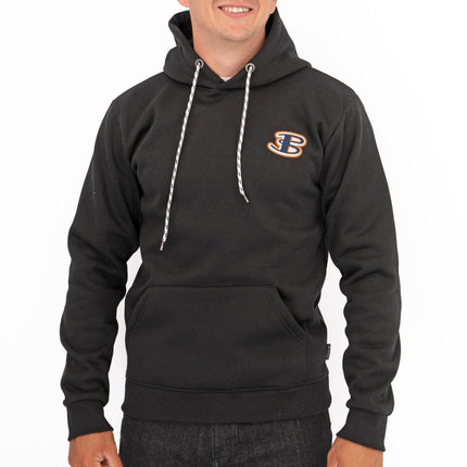 Ben Sherman Mens Logo Hoodie Black-Quality Brands Outlet-