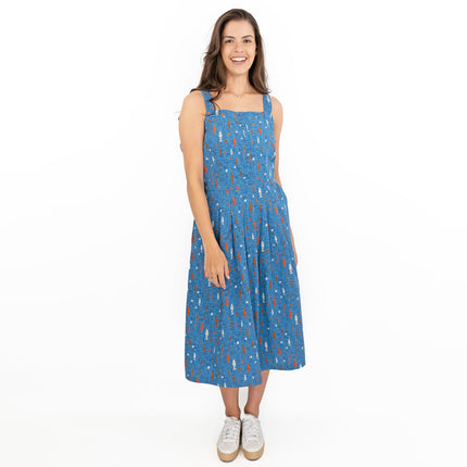 Seasalt Valley Roam Blue Boat Sleeveless Summer Dress-Quality Brands Outlet-