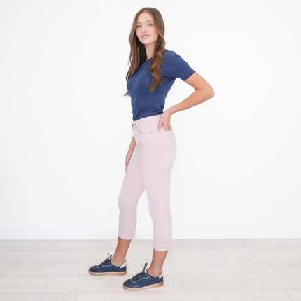 M&S Crop Slim Leg Jeans Pink - Quality Brands Outlet