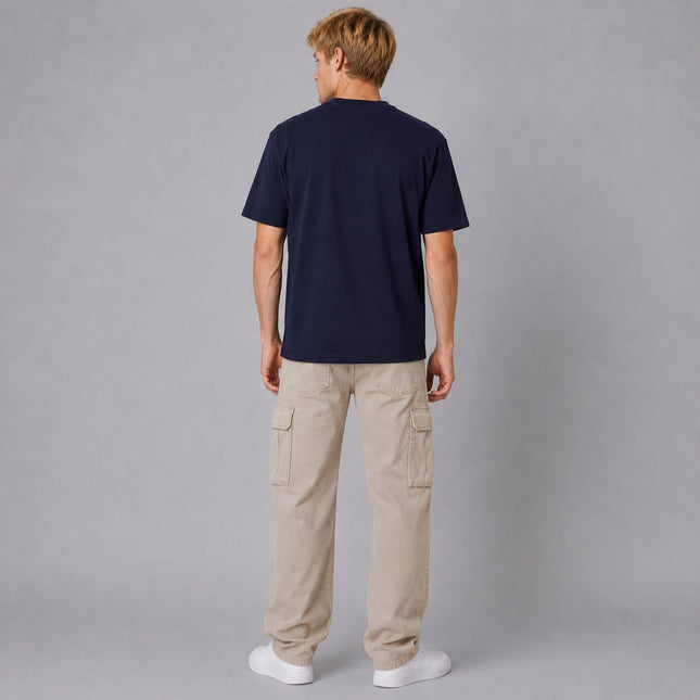 Mens T-Shirts Premium Brand Short Sleeve Heavyweight – Navy