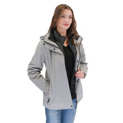 3-in-1 Waterproof Ski Jacket Grey with Detachable Insert