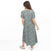 Seasalt Blue Tea Dress Birch Leaf Midaxi - Quality Brands Outlet