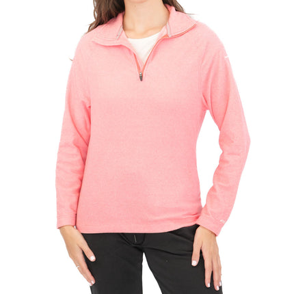 Trespass Half Zip Microfleece Fleece Jackets Peach Blush-Quality Brands Outlet-