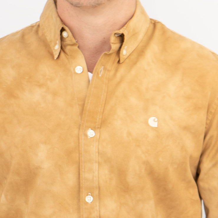 Carhartt Mens Long Sleeve Madison Brown Chromo Shirt