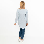 White Stuff Blue Rhiannon Longline Shirt